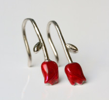 Tulip earrings silver 925 - earrings,