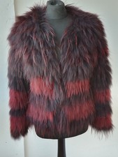 Neu Finn Raccoon Pelz Luisa Cerano Jacke 38 M echtfell wein rot schwarz Seefuchs