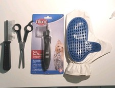 Pflege Set 4tlg für Haustiere: Entfilzung Trimmer Bürsten Massage Hunde Katze