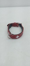 HUNTER Hundehalsband SWISS, Farbe: rot/schwarz, weiches Rindnappaleder