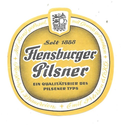 Altes bieretikett flensburger - bieretikett,