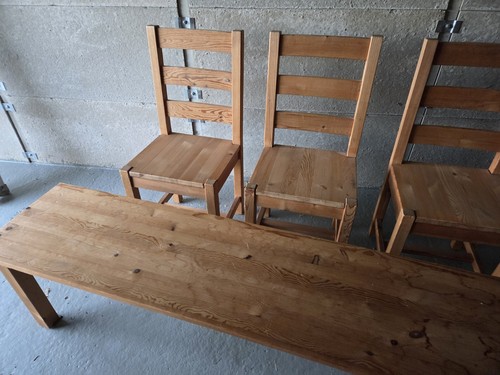 Sitzgruppe holz 3 stühle - sitzgruppe, (3