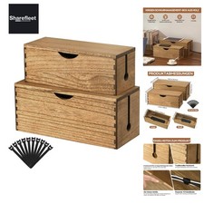 Wooden Cable Management Box