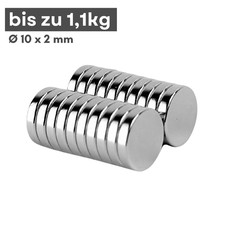 Neodym Magnet 10x2 mm N38 –