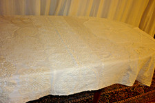 Tagesdecke BW/Leinen Patchwork