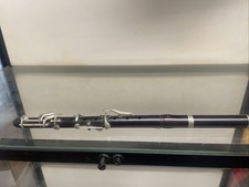 Antike Piccoloklarinette Es-Klarinette Holz mit Silberklappen  1920 Sammlerstück