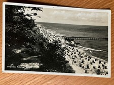 Alte Ansichtskarte 1928 Ostseebad Koserow, Strand mit Seebrücke
