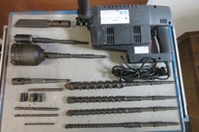 Interkrenn BH-800 Meißelhammer Bohrhammer + Bohrer & 80mm Bohrkrone, SDS+Adapter
