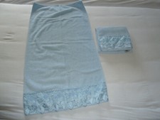 2 Frottee Handtuch 100% Baumwolle von Labanny *Tolle Kante* Hellblau* TOP