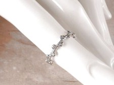 Ring 925 Silber zart schmal Blumen Blüte Rose NEU