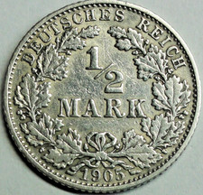 Deutsches Kaiserreich 1/2 Mark