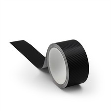 Zierleisten Car Wrap Folie Carbon Schwarz Luftkanalfolie 10m x 5cm Chromleisten