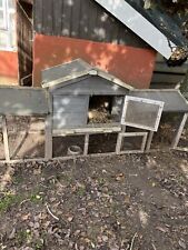 Doppel XXL Hasenstall Kaninchenstall Kleintierstall Murmel - 211x52x107 cm