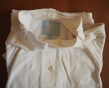 Turniershirt Herren Gr. XS Plastron Hemd Poloshirt Frank Sommer Halbarm weiß ne