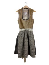 ALPENMäRCHEN Dirndl Damen Trachtenmode Gr. DE 38 hellgrau-wollweiß Elegant