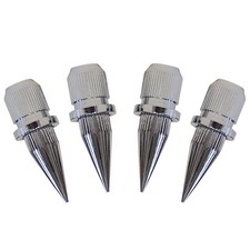 Dynavox Lautsprecher Spikes für den Einbau Chrom, Boxenfüße Absorber M8 Gewinde