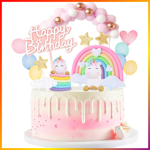 Unicorn kuchen deko set - kuchen,