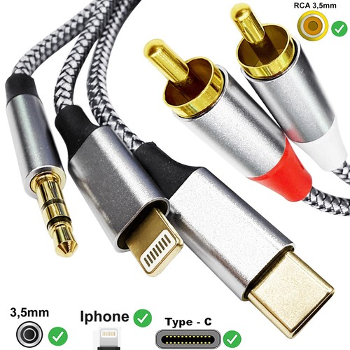 Nylon adapterkabel 1 auf - nylon, 3