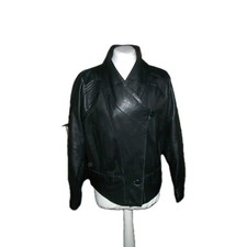 Lederjacke Biker Gr. 44 Schwarz Leder Blogger Top Zustand!!