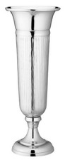 Edle Vase Bodenvase 64 cm Amphore Blumenvase silber Dekovase Neu