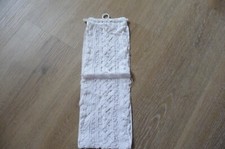 Vintage Toilettenpapierhalter aus Stoff weiß 37 x 14 cm für 2 Rollen