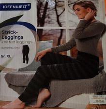 Damen Strick-Leggings grau