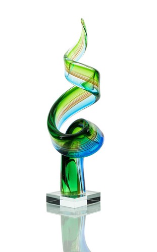 Designer skulptur aus glas - aus,