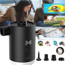 Elektrische USB Akku 4000 mAh Luftpumpe Pool Schlauchboote Luftmatratze Gebläse