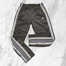 ADIDAS ADIBREAK Vintage 90 Jahren Herren Trainingshose Grau Knöpfe Größe M