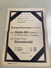 Reichsbahn Beleg 1945 Stettin