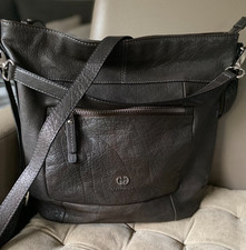 GERRY WEBER - BEUTEL-Tasche  ECHTES LEDER- FARBE TAUPE-SCHLAMM