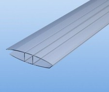 PC H-Profil 16mm farblos klar
