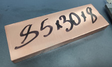 Kupfer 99% Cu. 85x30x8 mm Vierkant Massiv Platte Leiste Busbar