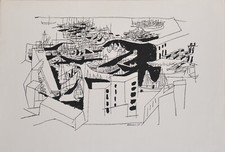 Hans Hillmann/Lithografie/im Stein signiert/Jahresgabe Kasseler Kunstverein/1956