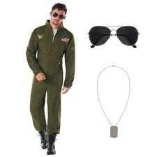 Herren pilot kostüm - pilot, kampfjet