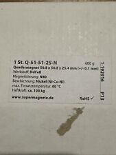 Neodym Magnet N52 Quadermagnet 51x51x25 Stark Magnete Powermagnet Supermagnet