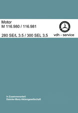 Mercedes Benz Ersatzteilekatalog Motor M 116.980 / 981 für 280 SE / 300 SEL 3.5
