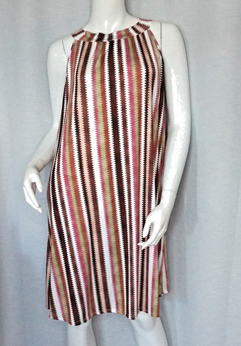Neckholder kleid streifen - neckholder,