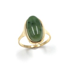 14kt Gelbgold Ring Jade 585
