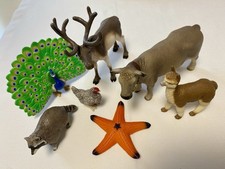 Schleich 7x Set Pfau Waschbär