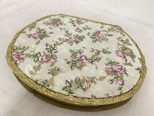 AIDA - Tolle alte Stollwerk Papp / Stoff Pralinenschachtel - Muschelform - leer