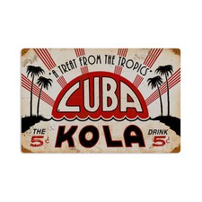 CUBA COLA Schild 45,7cm! Blech