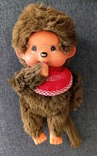 Monchhichi Sekiguchi ca.23cm mit rotem Lätzchen Vintage 80/90er
