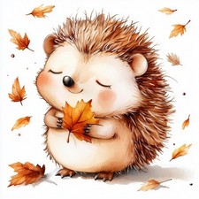 20 Servietten Lovely Autumn Animals Verspielte Herbsttiere Igel Maus 33x33cm