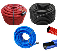 Wellrohr Verlegung im Erdreich Kabelschutzrohr ⌀50 ⌀40 ⌀32 Leerrohr 25m