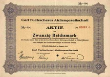Carl Tuchscherer 1925 Ohlau Olawa Danzig Stettin BreslauBremen 20 RM Schlesien