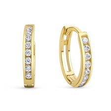 hinged hoop 16 cubic zirconia