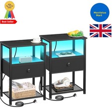 Nachttische 2er Set mit LED