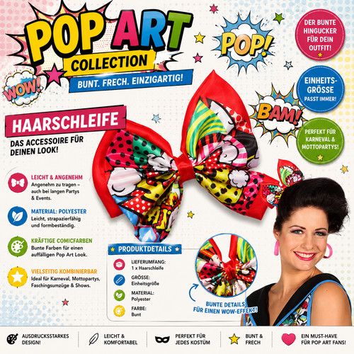 Pop art haarschleife comic - pop,