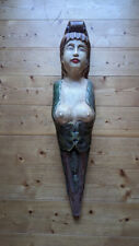 Große schöne Galionsfigur aus Holz, bemalt - 75cm